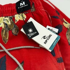 Rip Curl Red and Yellow Floral Boardshorts